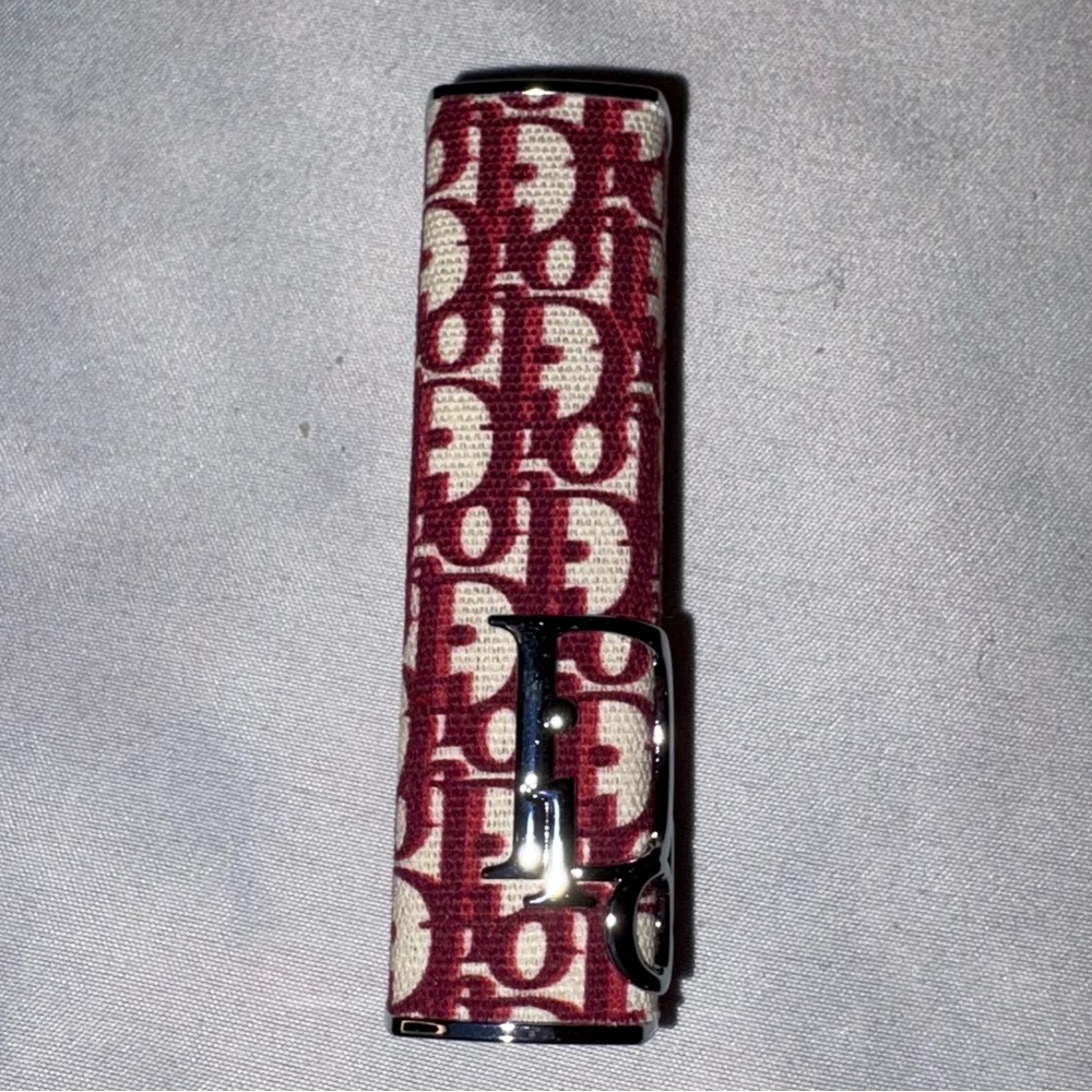 ❌SOLD!❌  DIOR LIMITED Addict Shine Lipstick Case BURGUNDY OBLIQUE NWOT - Picture 4 of 4